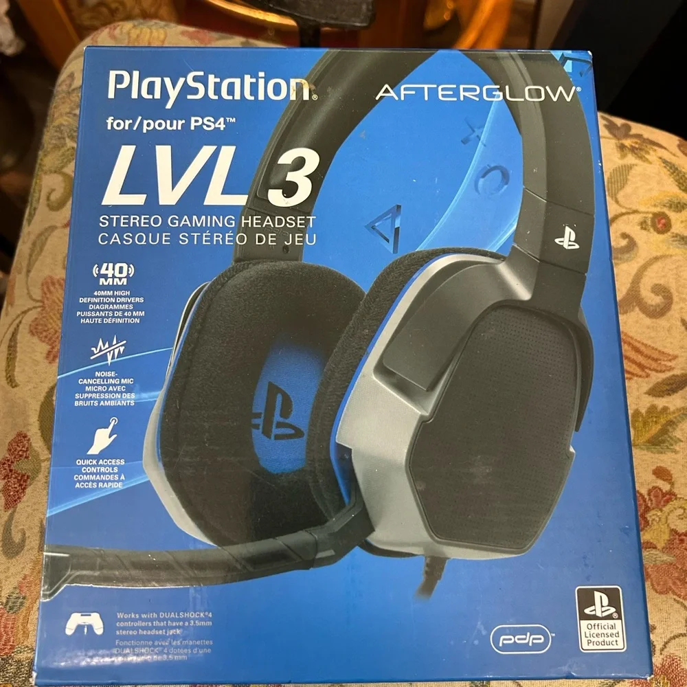 Afterglow LVL 3 Stereo Gaming Headset for PS4 - Blue and Black